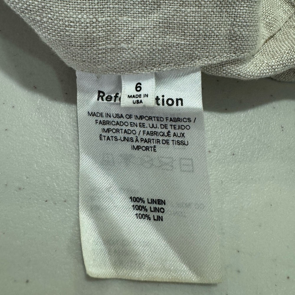 Reformation Natural Linen Button Front Vest - Picture 4 of 6